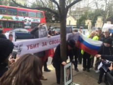 акция памяти Немцова в Лондоне
