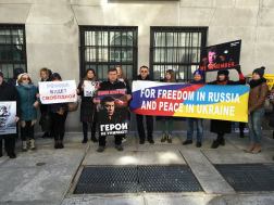акция памяти Немцова в Нью-Йорке
